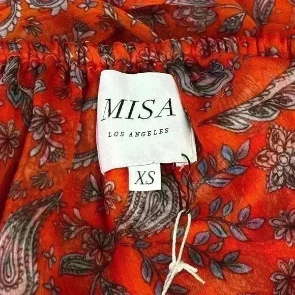 NEW Misa Los Angeles Kiera Maxi Dress in Aranciatta Paisley Size Xtra Small